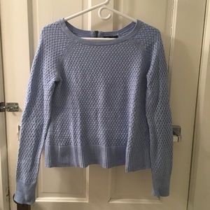 Knit sweater with zipper detailing